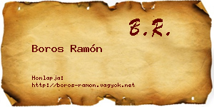 Boros Ramón névjegykártya